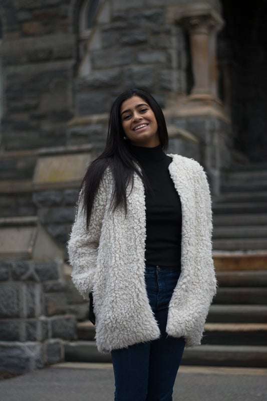 Nandini Mullaji smiles for the camera.