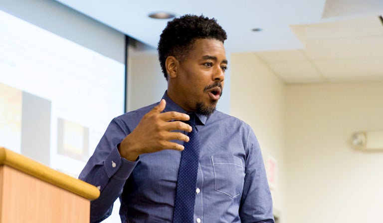 Terrence Johnson teaching a class.