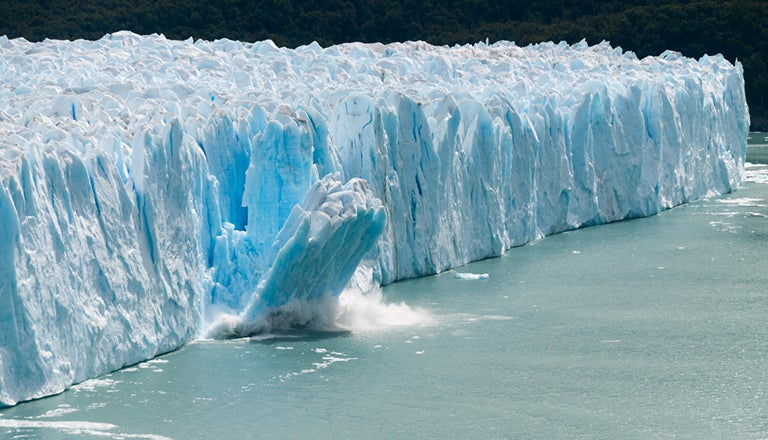 Large iceberg melting.