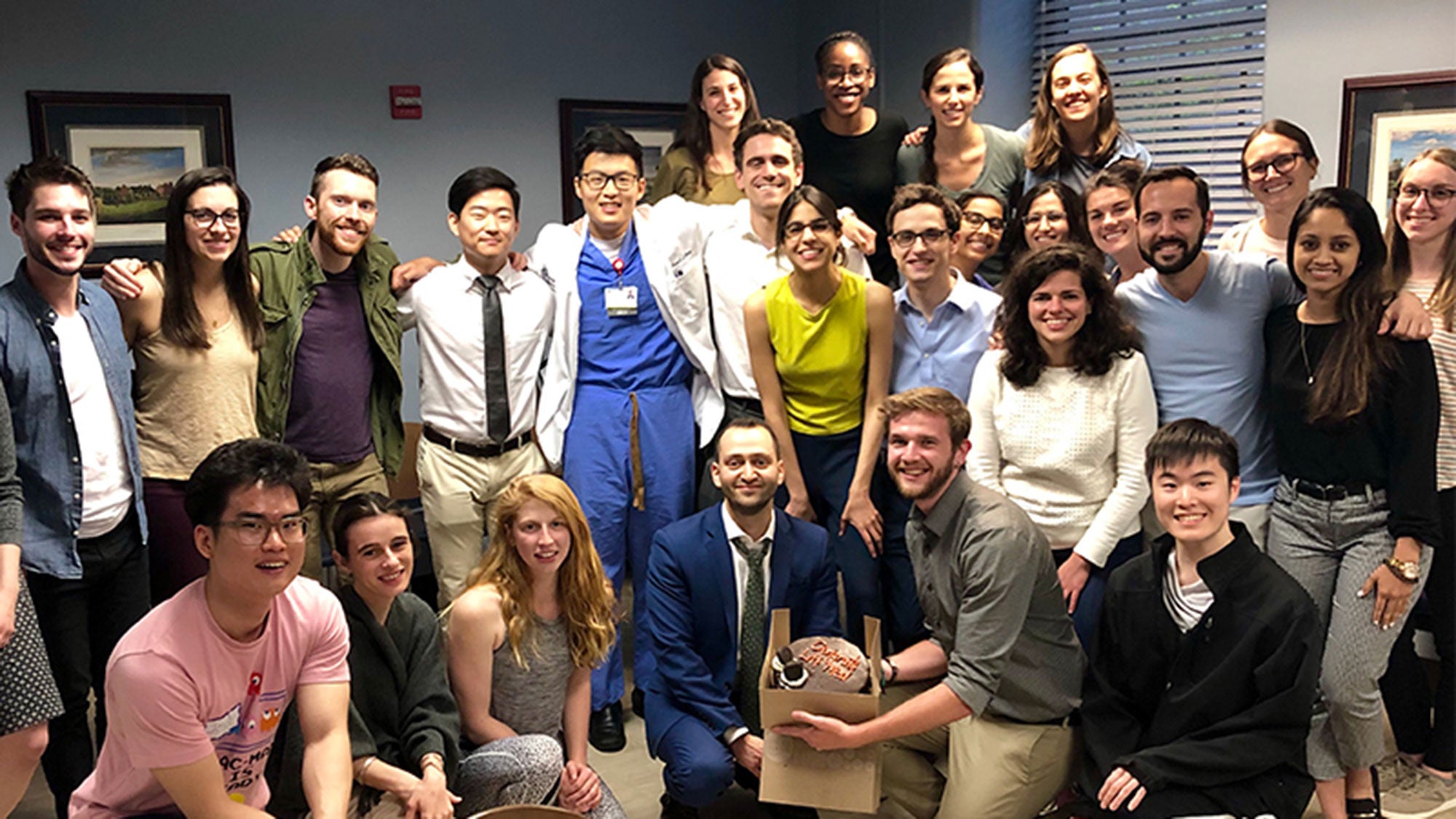 A large group of medical school students.