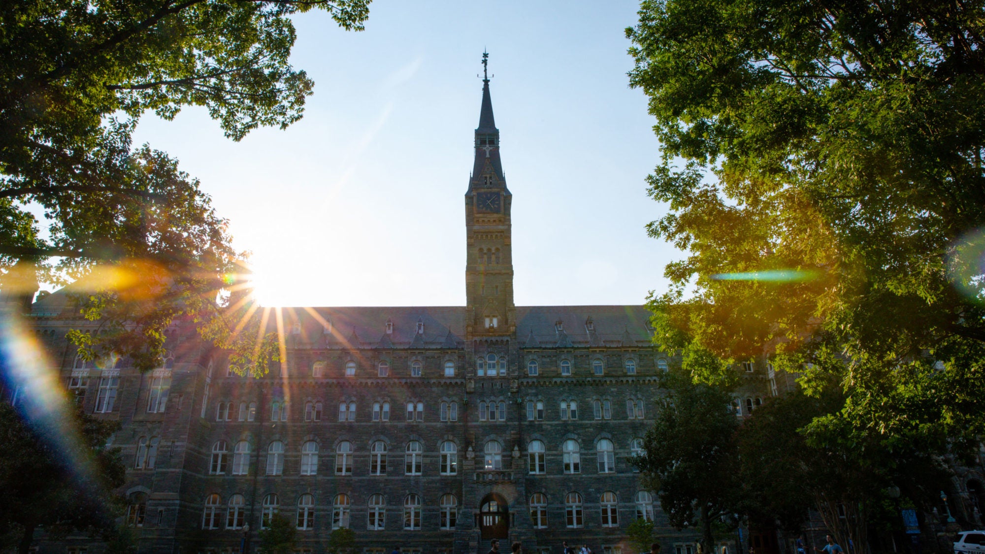 Healy Hall at sunset