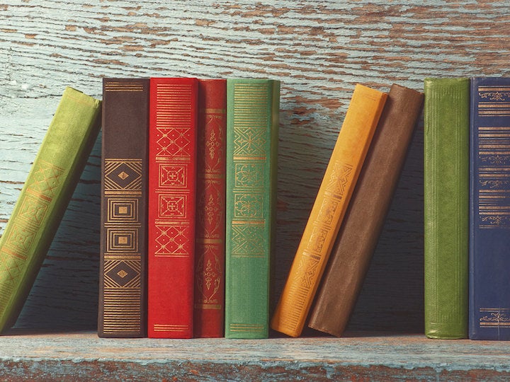 Books on a shelf