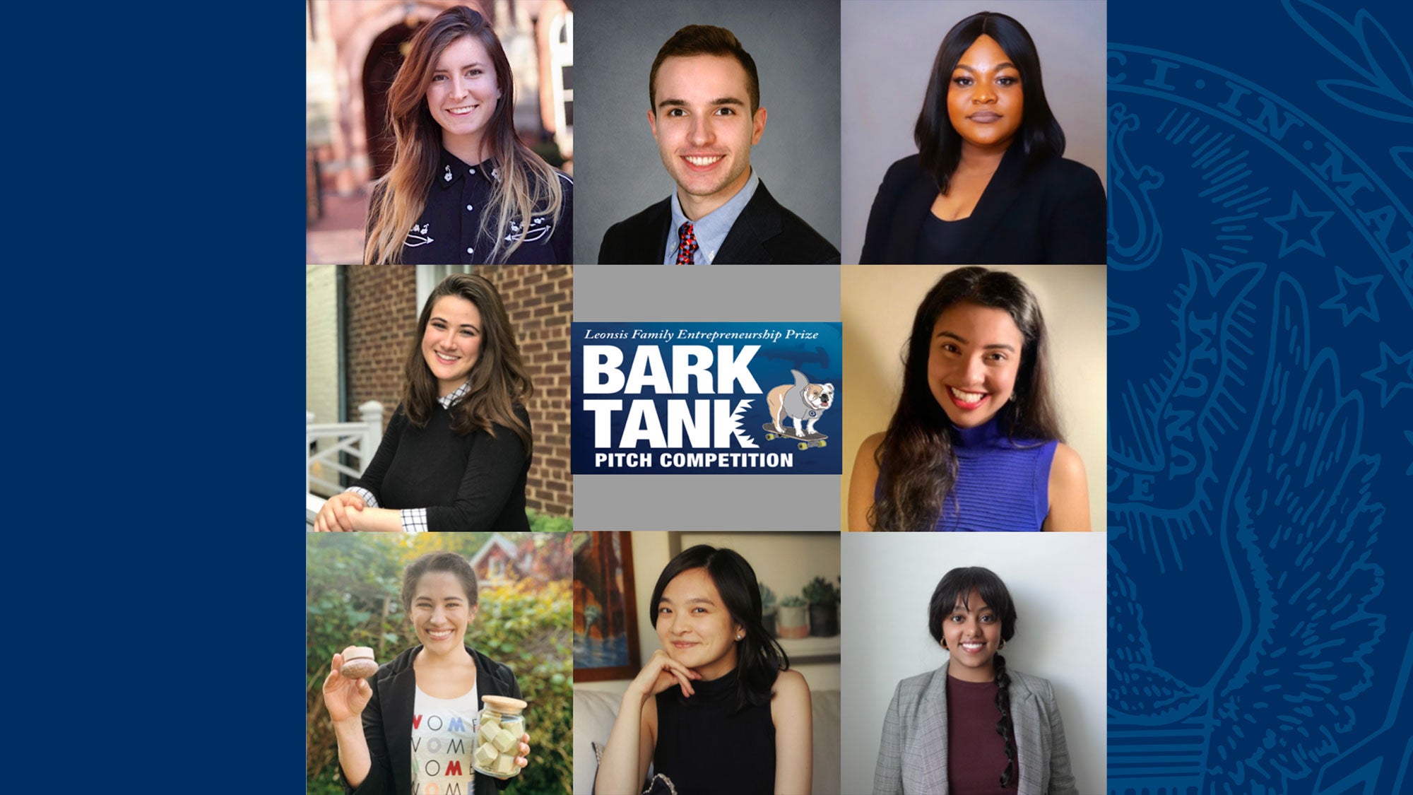 images of students with a Bark Tank logo in the middle.