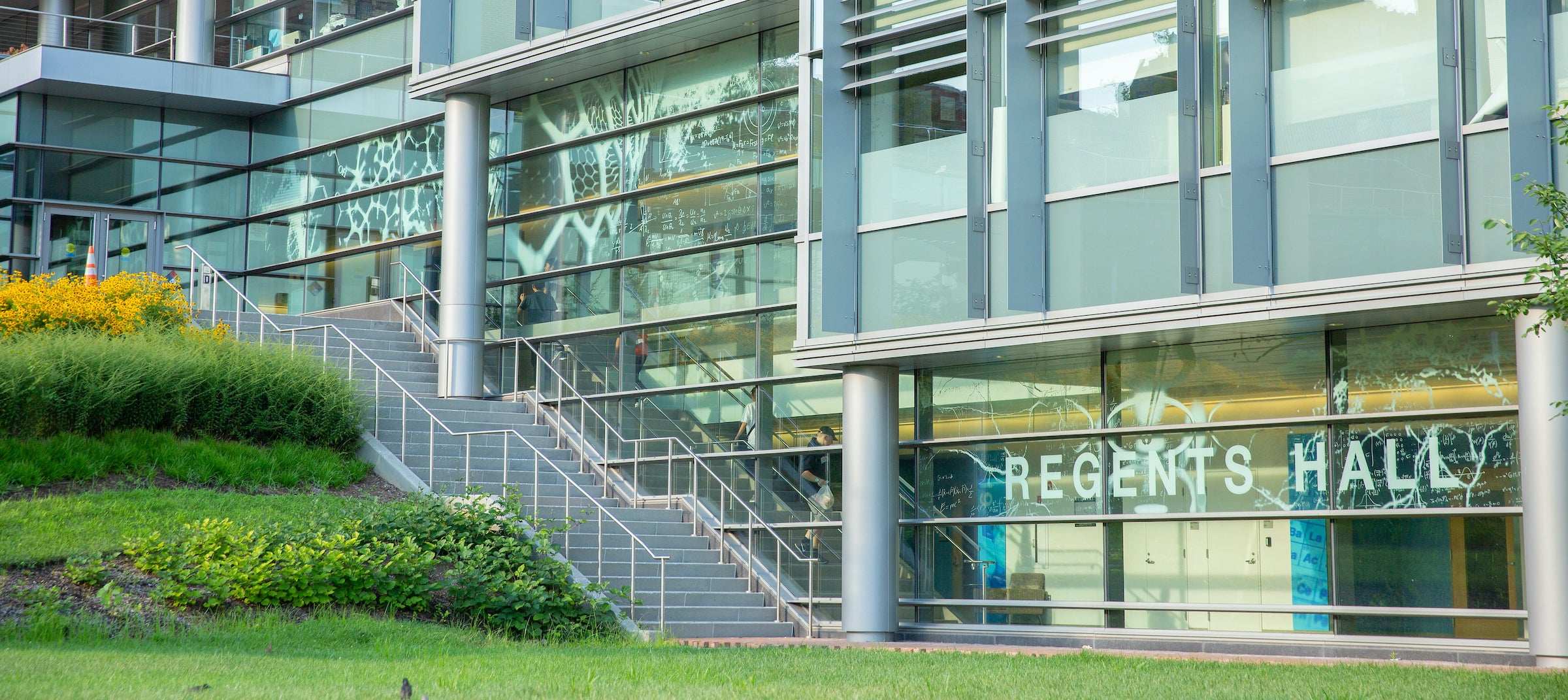 Stairs along the side of Regents Hall