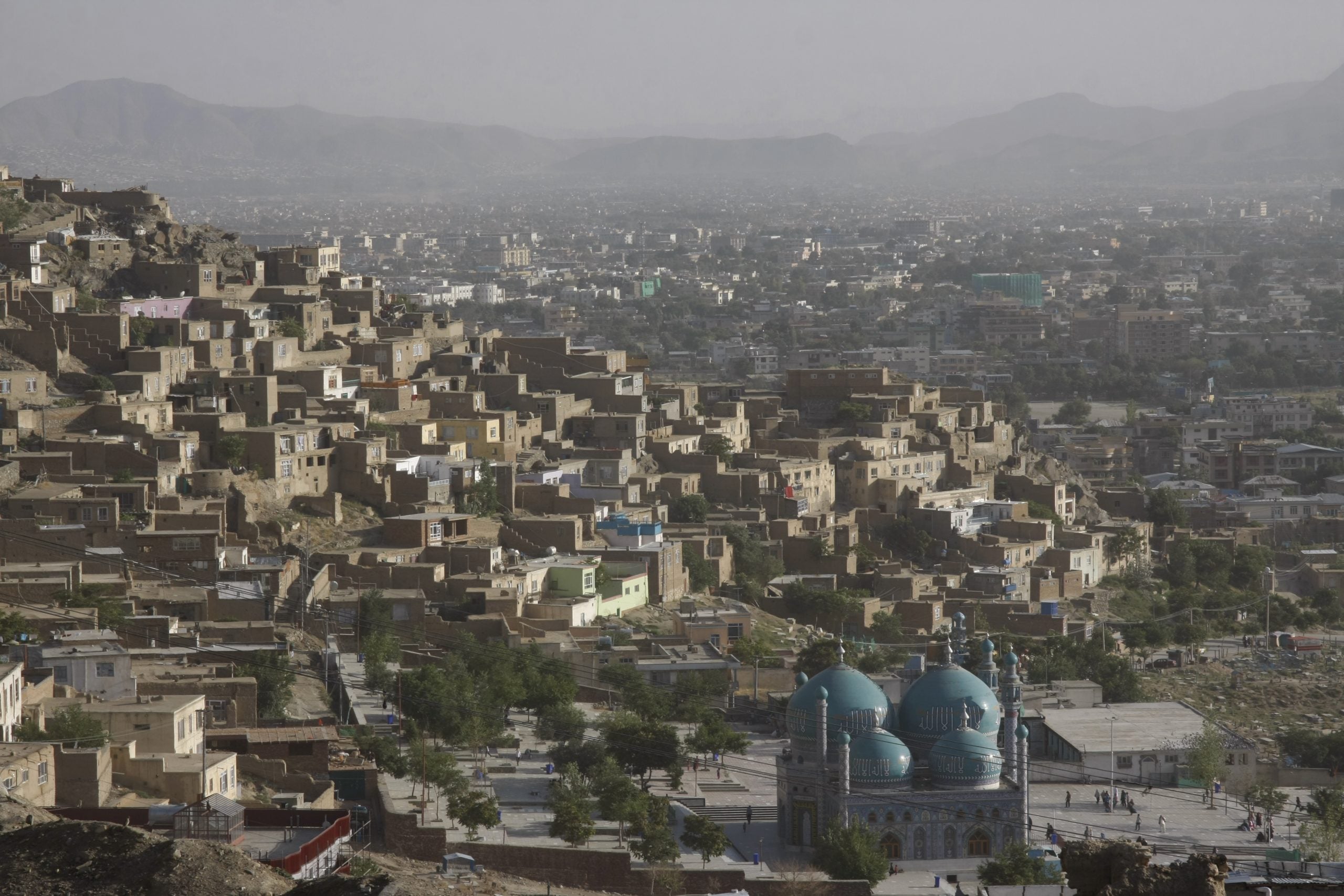 Aerial view of Kabul, Afghanistan