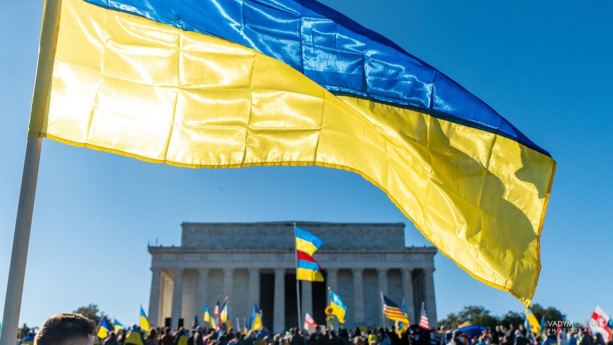 An image of the Ukrainian flag.