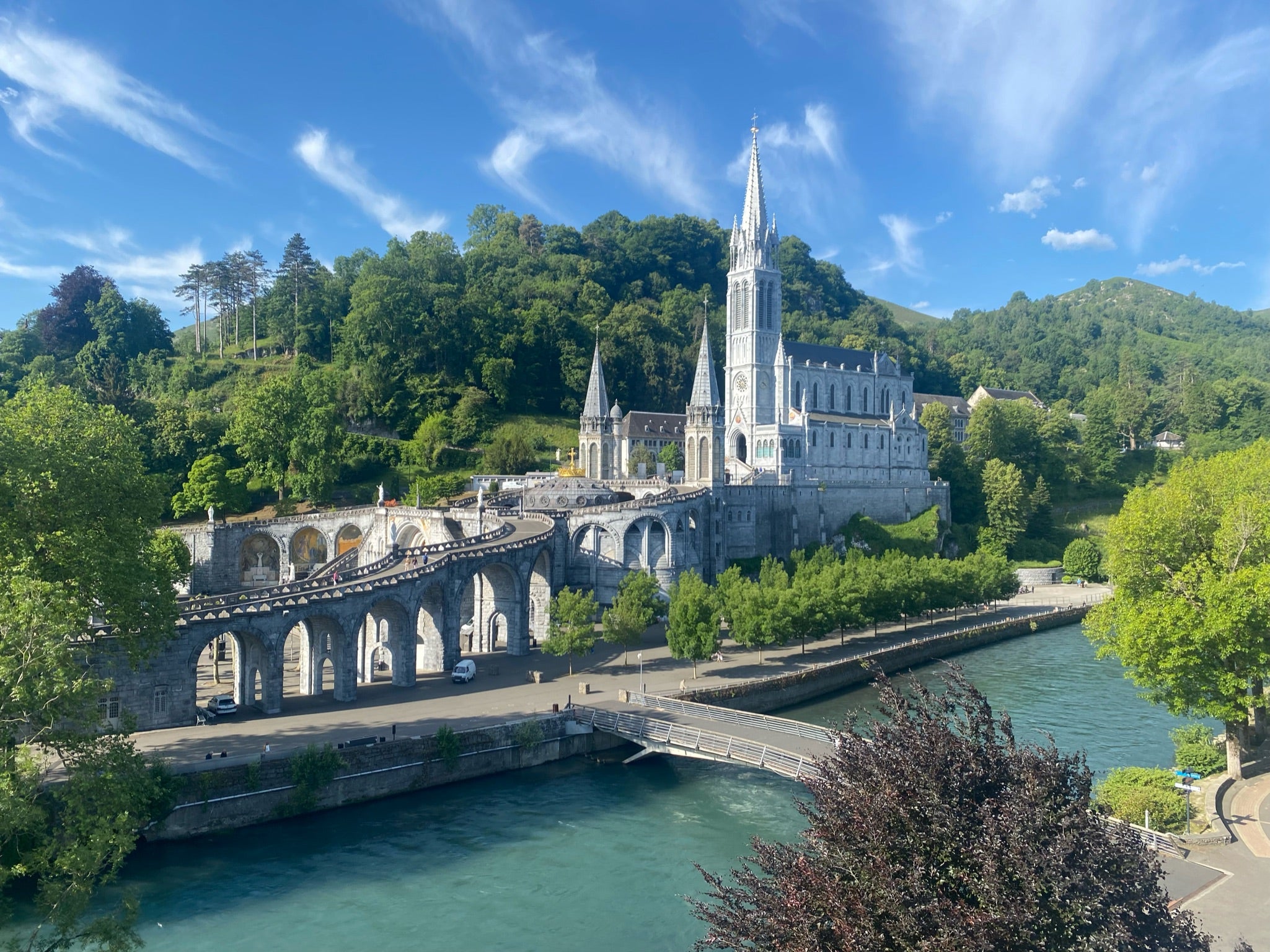 Holy site Sanctuary Our Lady of Lourdes in France