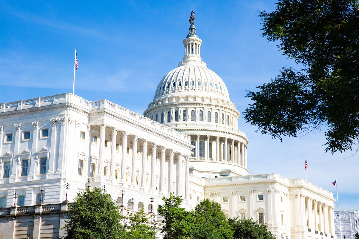 U.S. Capitol from Senate side, during daytime.