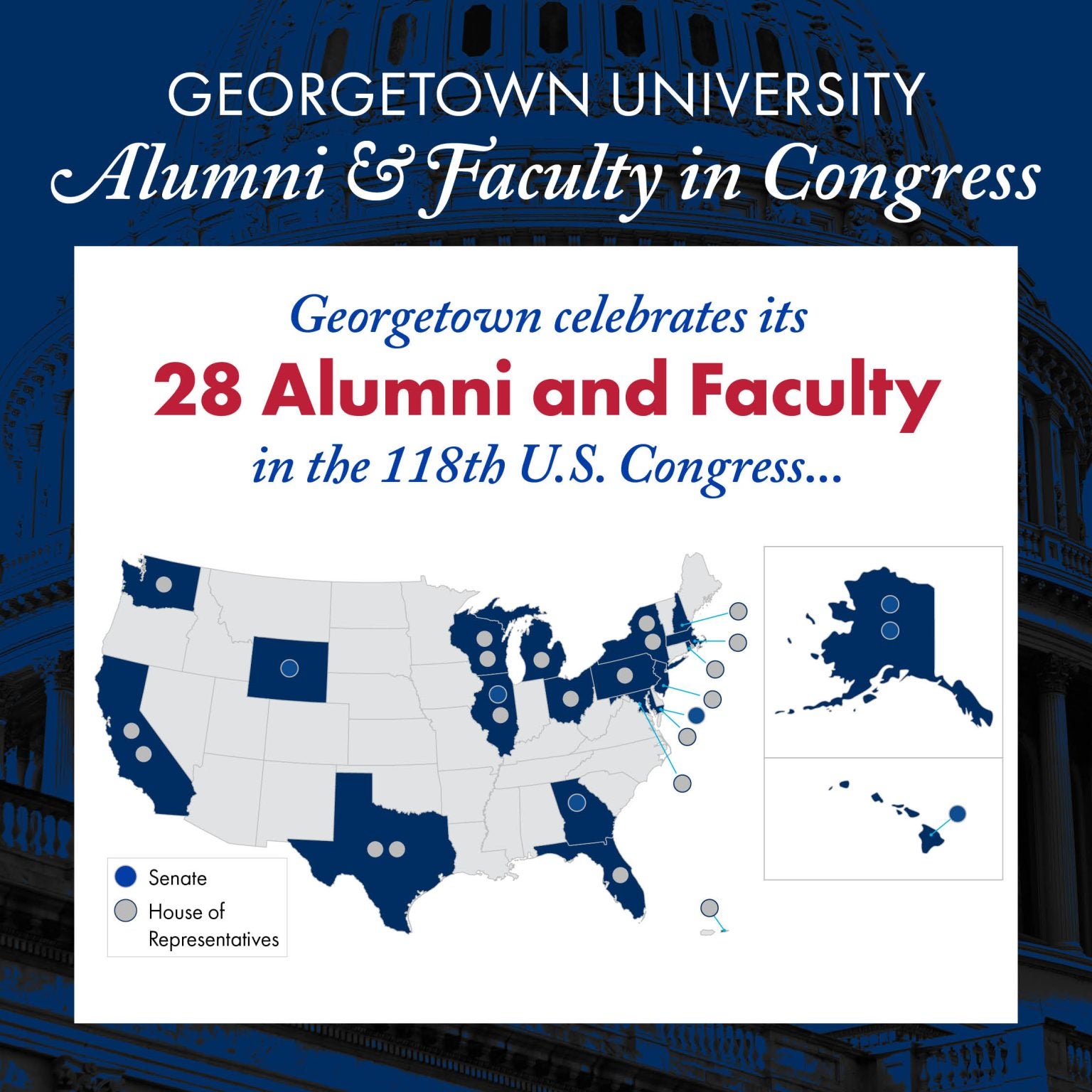 28 Alumni and Faculty Will Serve in 118th U.S. Congress