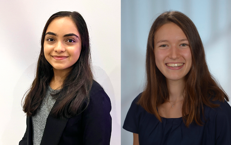 Side-by-side headshots of Roma Dhingra and Naomi Greenberg