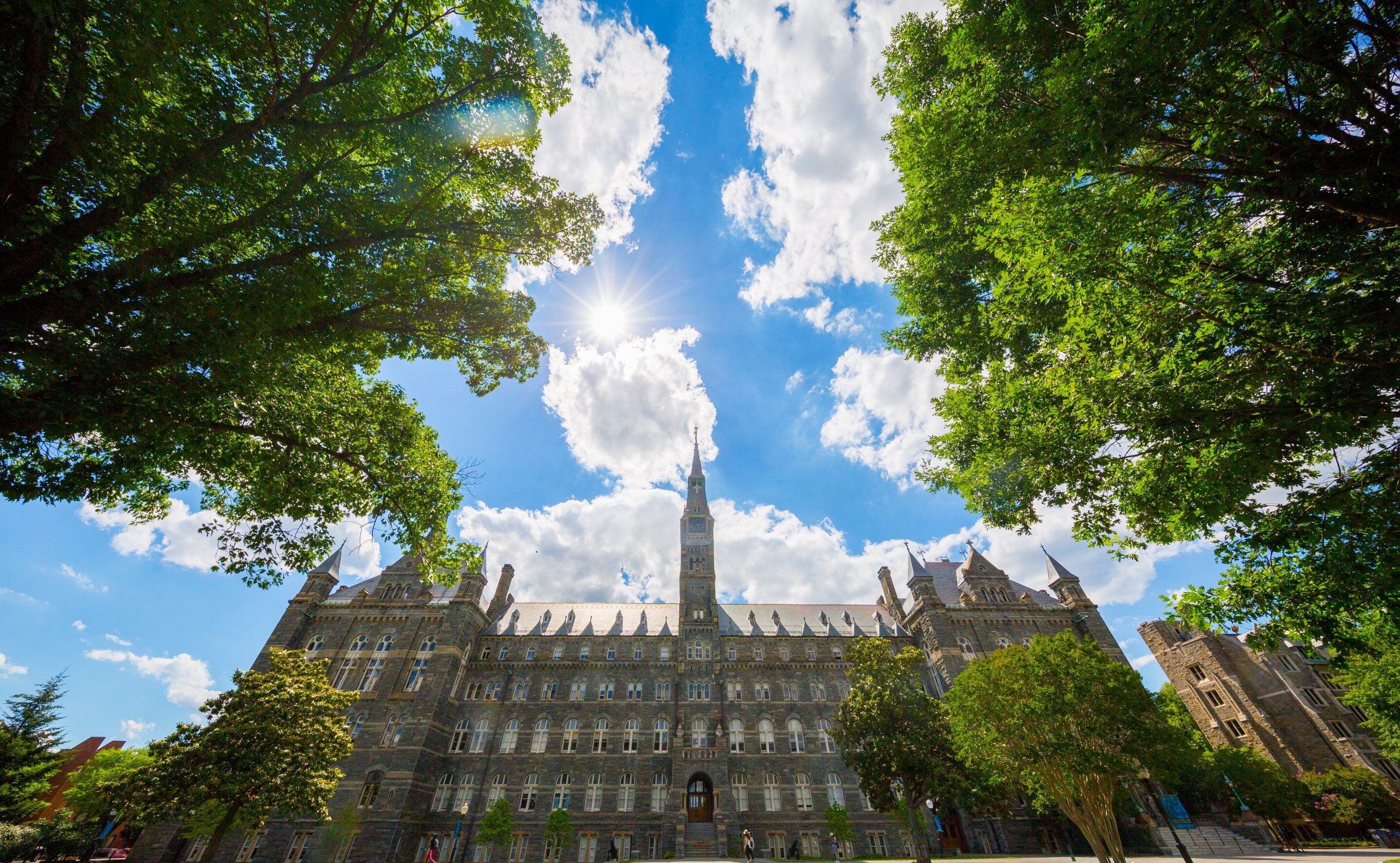 Healy Hall on a sunny day