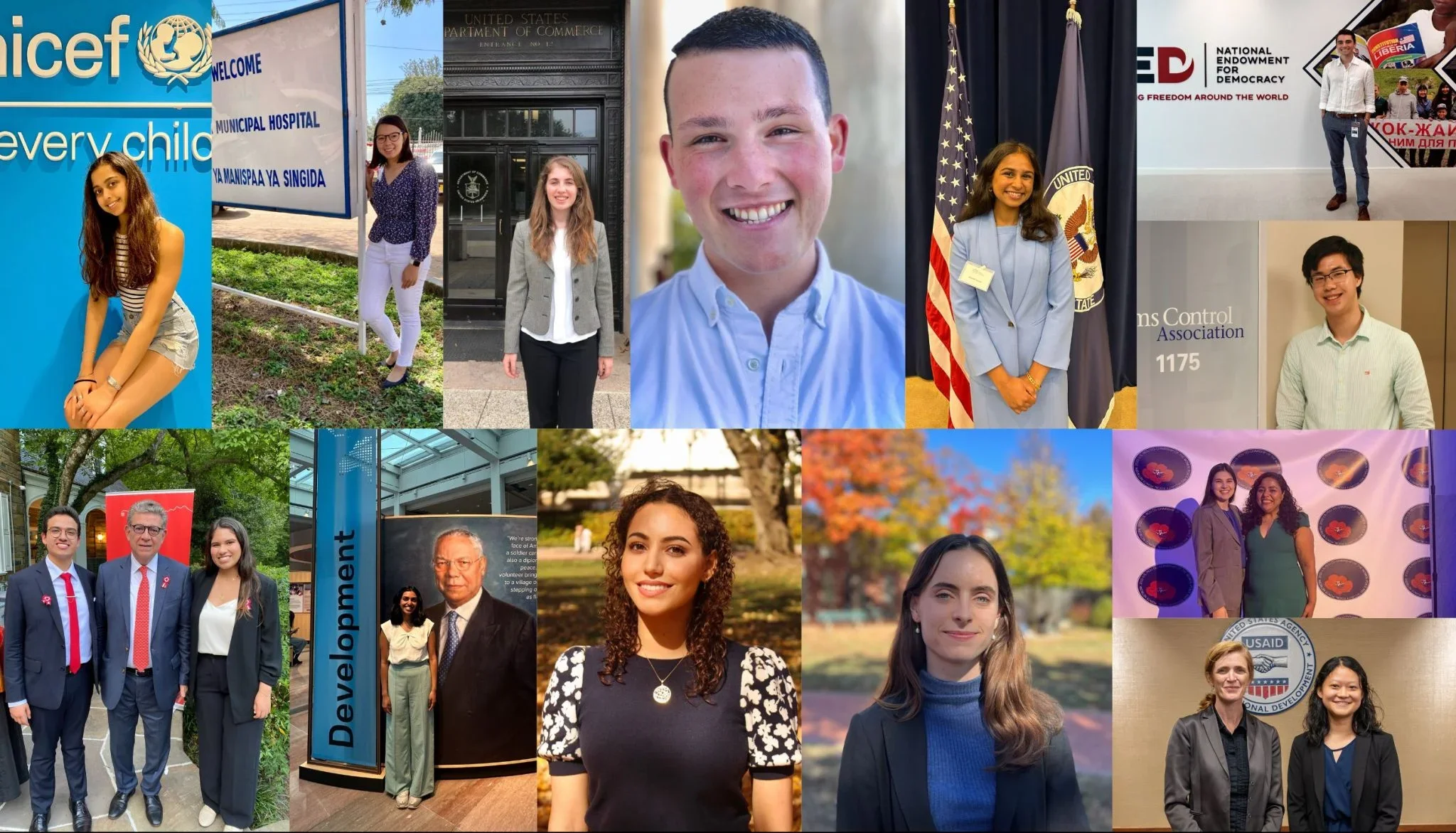 A collage of students who are 2023 Pelosi Scholars.