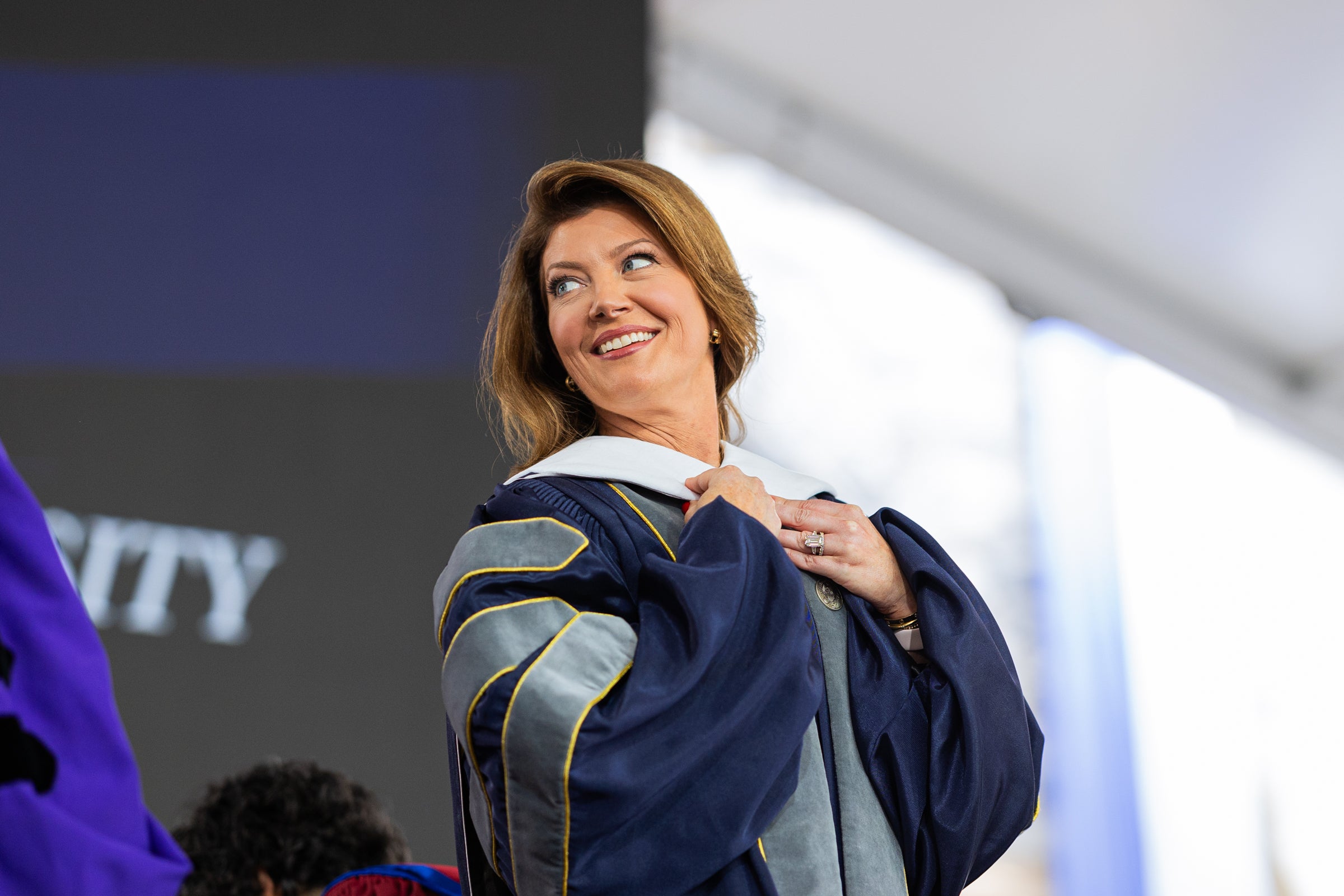 Norah O'Donnell at the SCS commencement