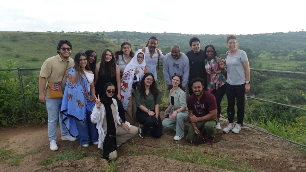 GUQ students outside in Kenya