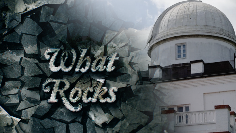 Thumbnail with What Rocks logo and the observatory