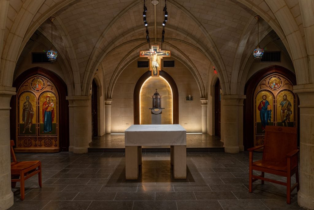 Interior of the Copley Crypt Chapel.