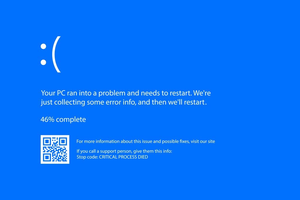 Error message on a Windows computer