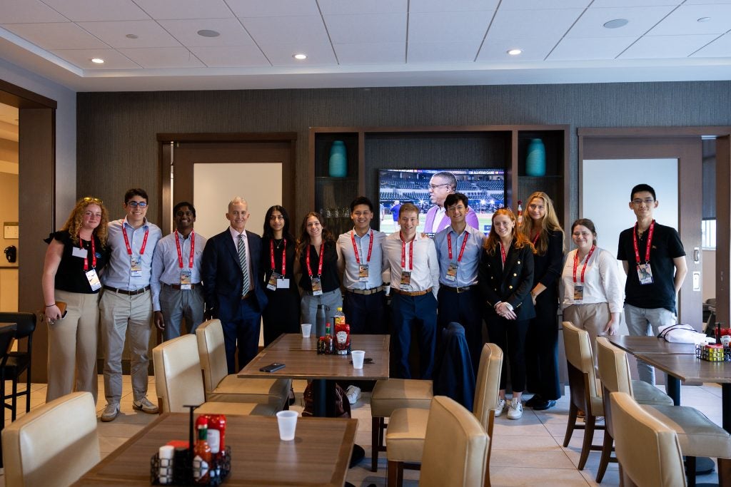 Trey Gowdy poses with the students from GU Politics