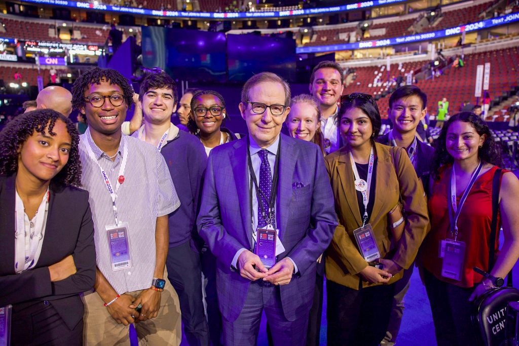 The Georgetown students with Chris Wallace at the DNC