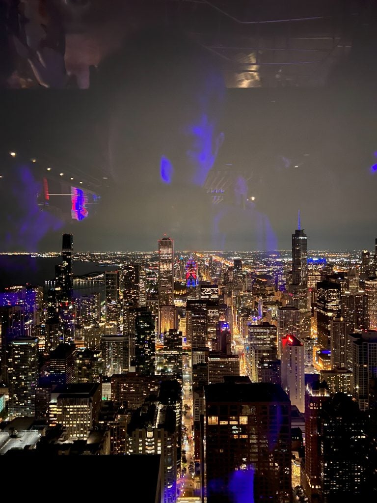 Chicago skyline at night