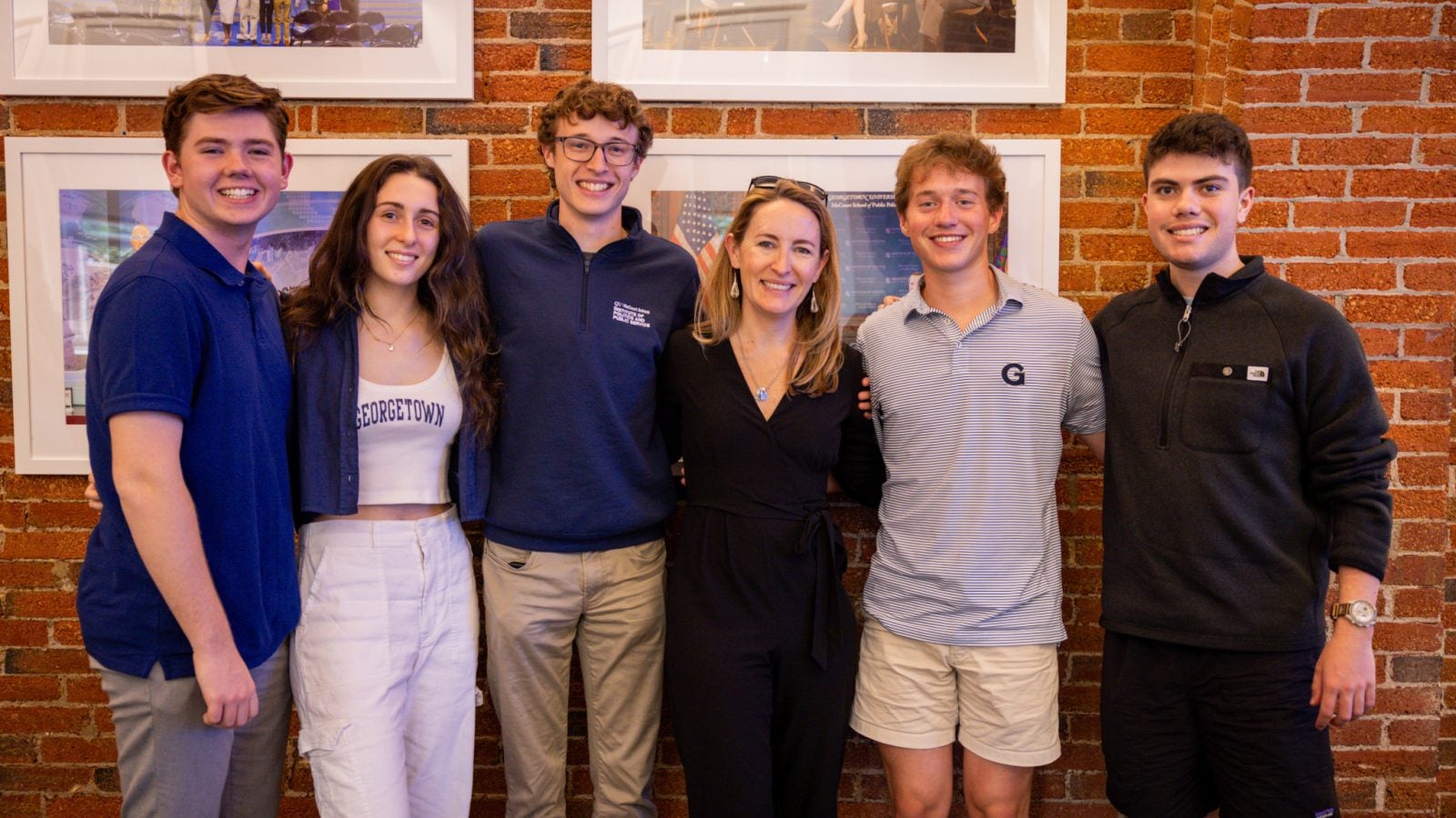 Luke with Spring 2024 GU Politics Fellow Machalagh Carr and the rest of his Student Strategy Team.