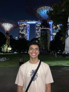 Henrique Soares in Singapore at night.