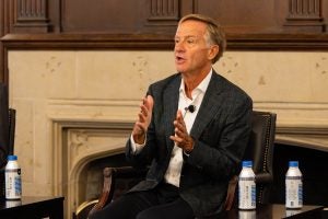 Bill Haslam speaking in Copley Formal Lounge