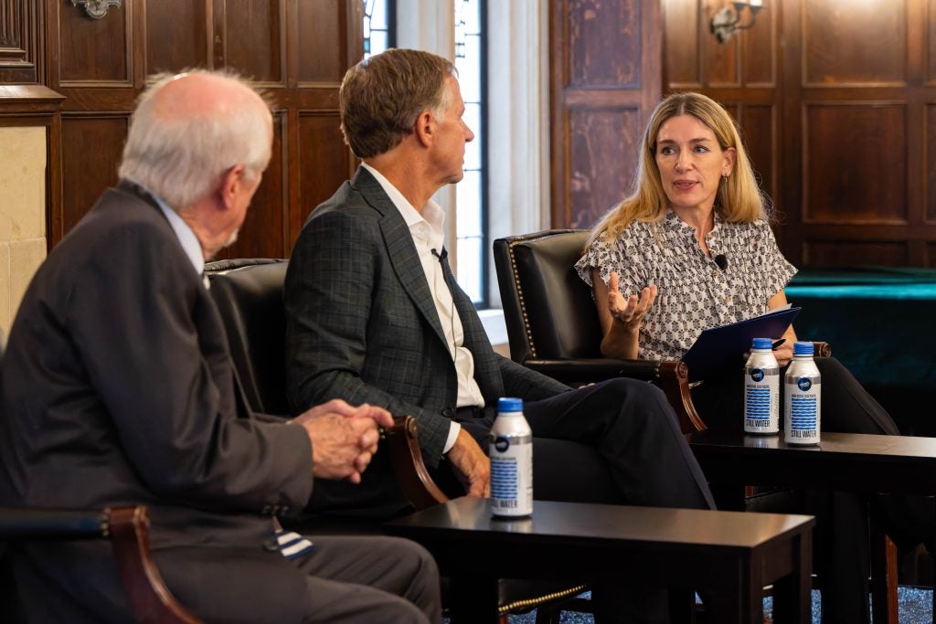 Abigail Marsh moderating a conversation with Bredesen and Haslam