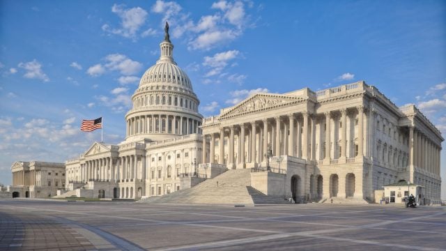 US Capitol on a sunny clear day