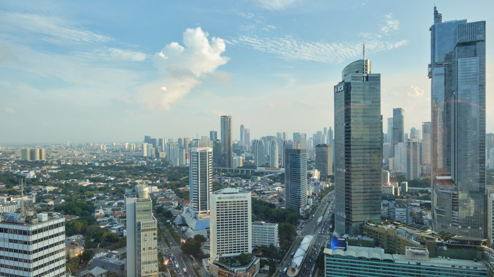 The skyline of Jakarta, Indonesia