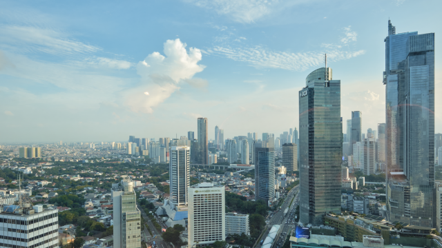 The skyline of Jakarta, Indonesia