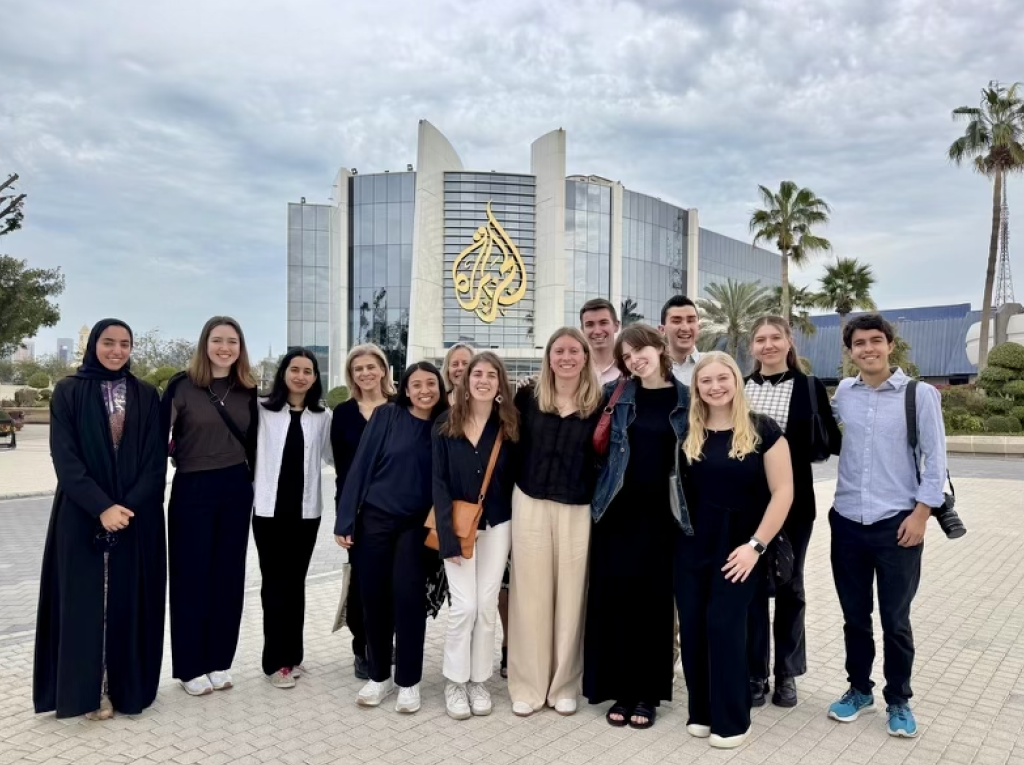 GU students in Doha at al jazeera