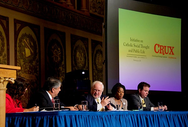 John Carr speaks as part of a panel.