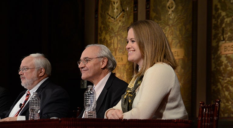 John Carr, E.J. Dionne and Elizabeth Dias