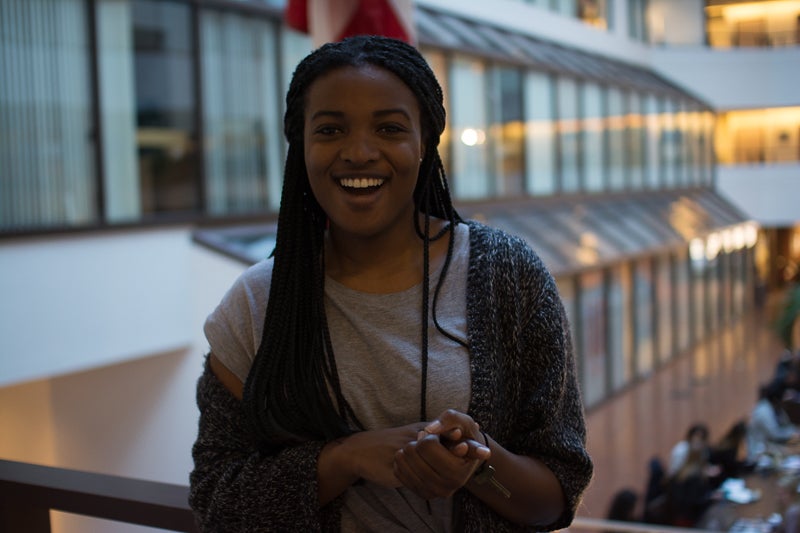 Courtney Maduike smiles for the camera.